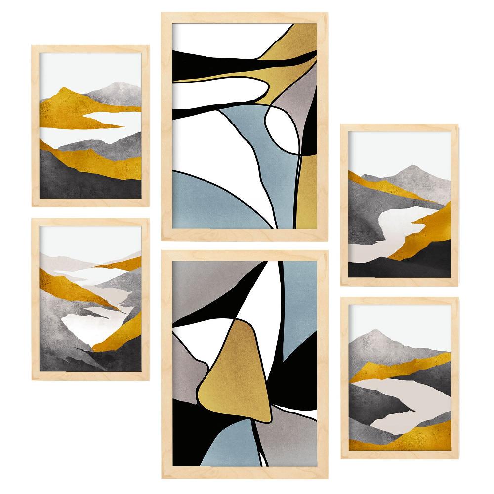 Nacnic Nacnic Set De 6 Láminas De Paisajes Abstractos De La Naturaleza