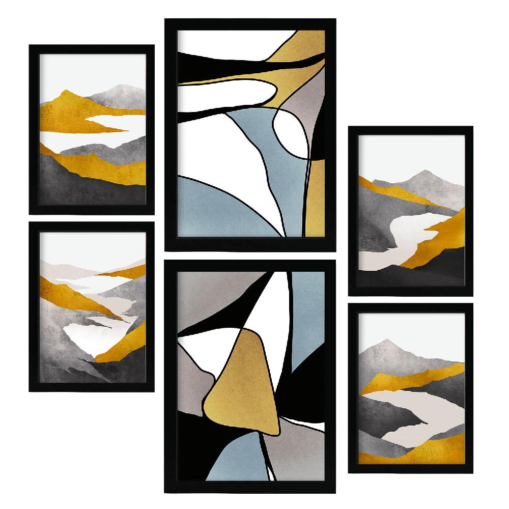 Nacnic Nacnic Set De 6 Láminas De Paisajes Abstractos De La Naturaleza