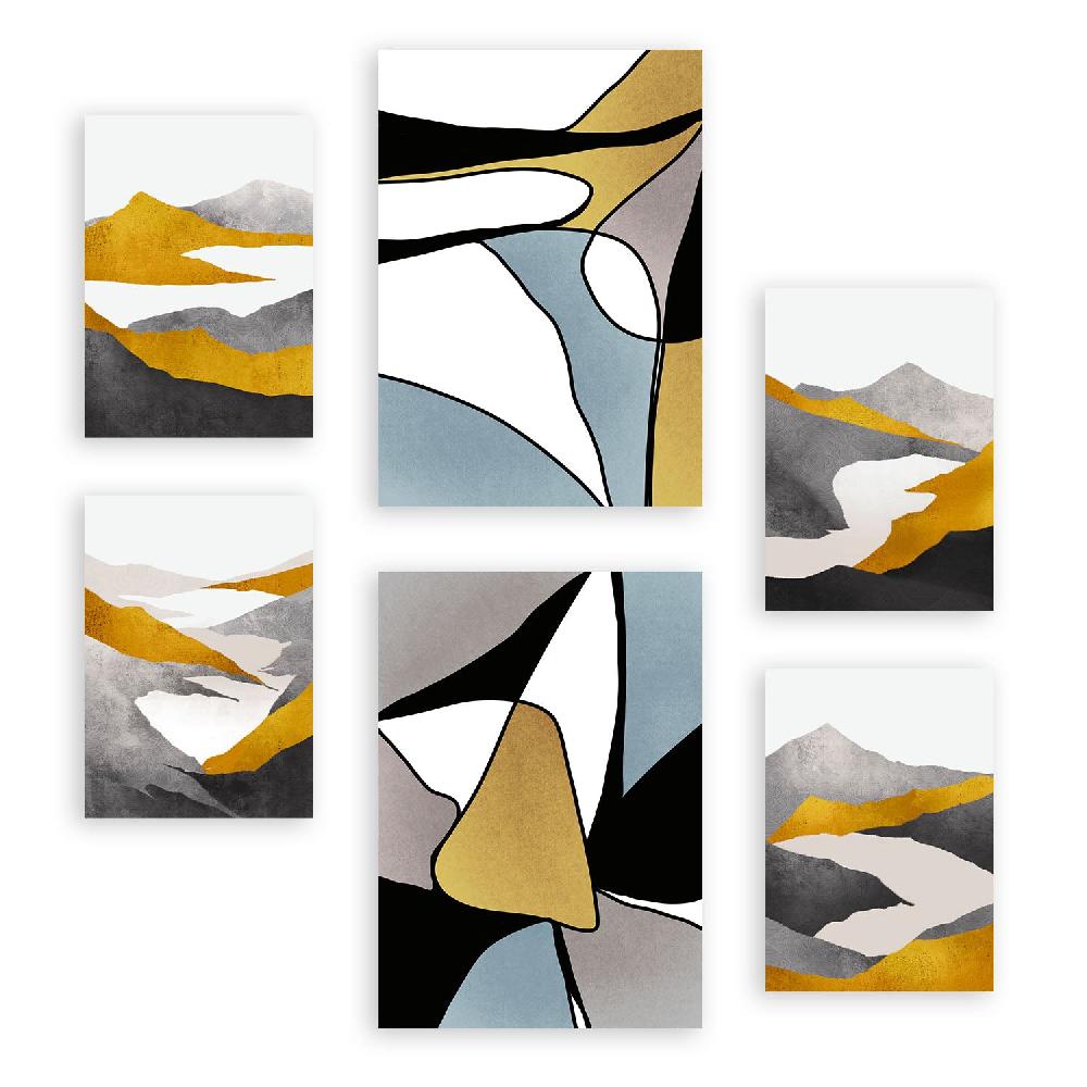 nacnic Nacnic Set de 6 Láminas de Paisajes Abstractos de la Naturaleza