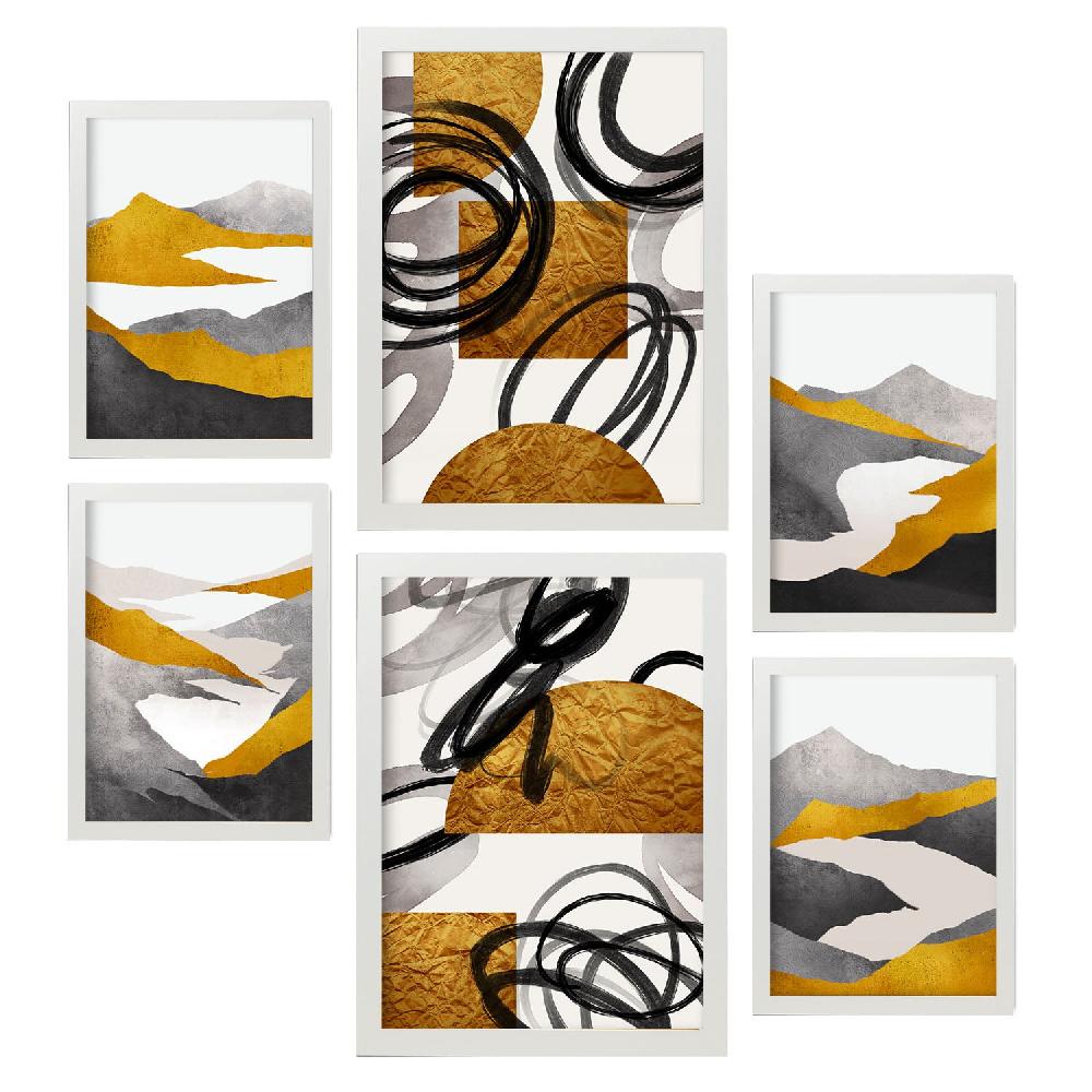 Nacnic Nacnic Set De 6 Láminas De Paisajes Y Naturaleza Estéticos