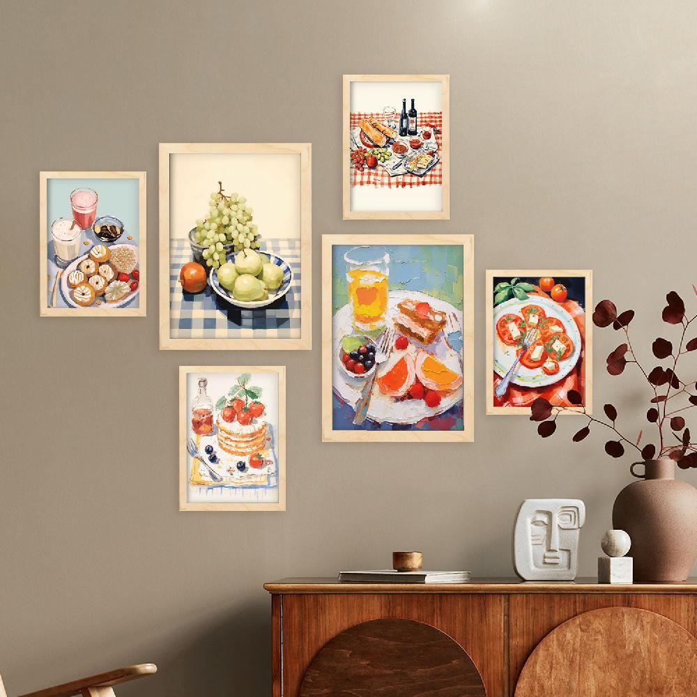 Nacnic Nacnic Set De 6 Láminas De Picnic Para Amantes De La Comida