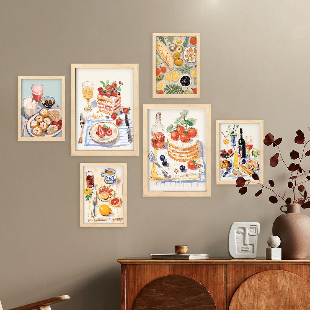 Nacnic Nacnic Set De 6 Láminas De Postres Para Amantes De La Comida