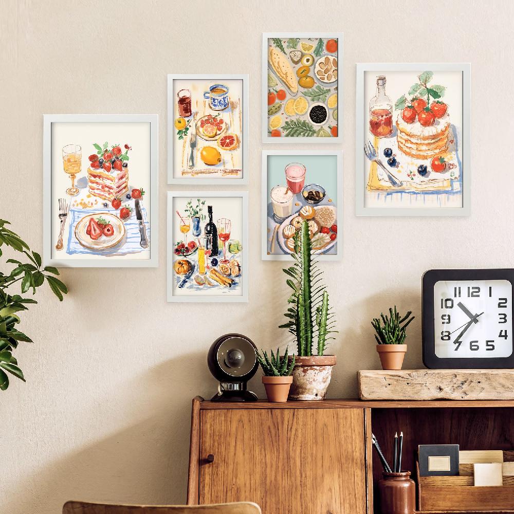 Nacnic Nacnic Set De 6 Láminas De Postres Para Amantes De La Comida