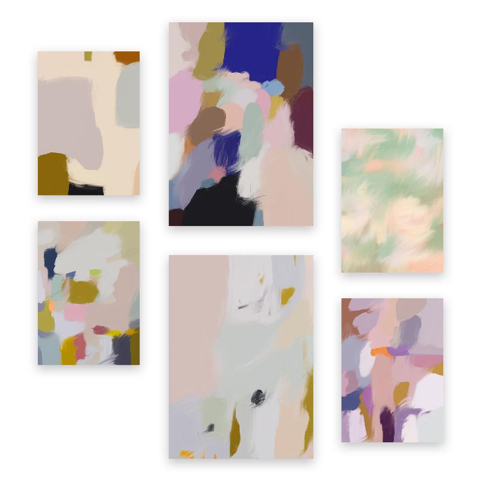 nacnic Nacnic Set de 6 Láminas de Resúmenes en Colores Stokes