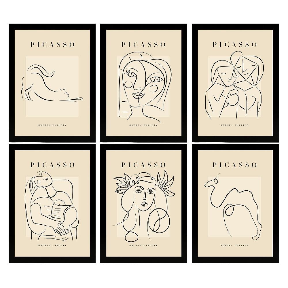 Nacnic Nacnic Set De 6 Láminas Decorativas De Picasso Modelo Femenino
