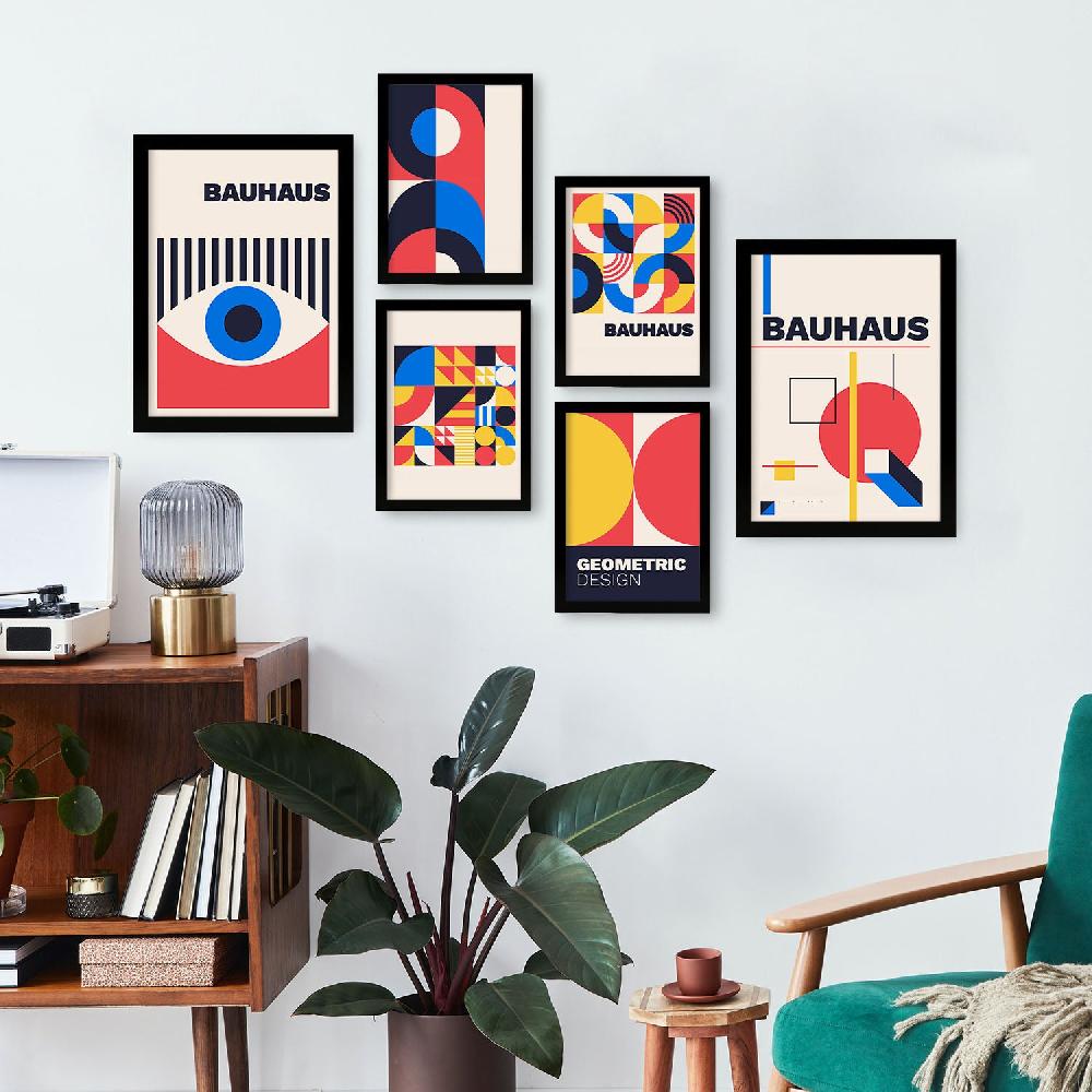 Nacnic Nacnic Set De 6 Láminas Estilo Bauhaus Con Diseño Geométrico