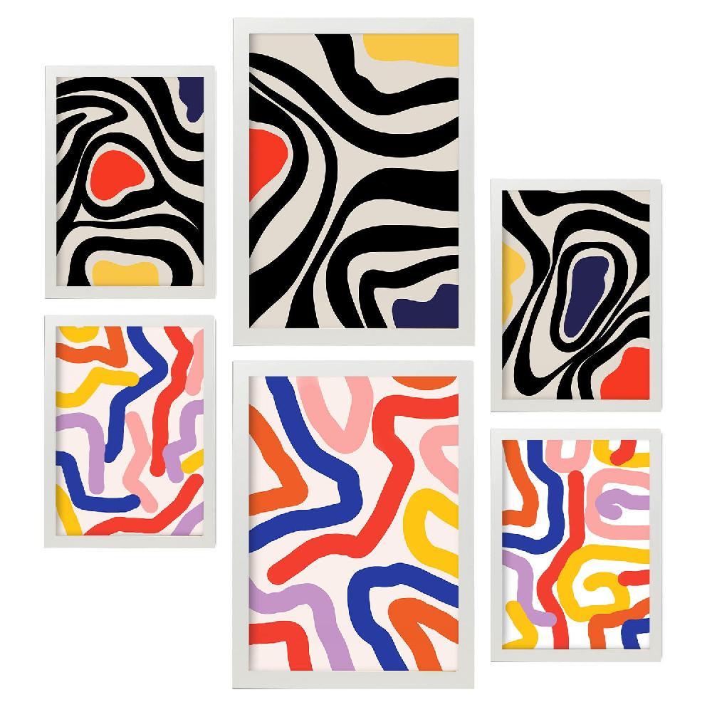Nacnic Nacnic Set De 6 Láminas Floridas Y Coloridas