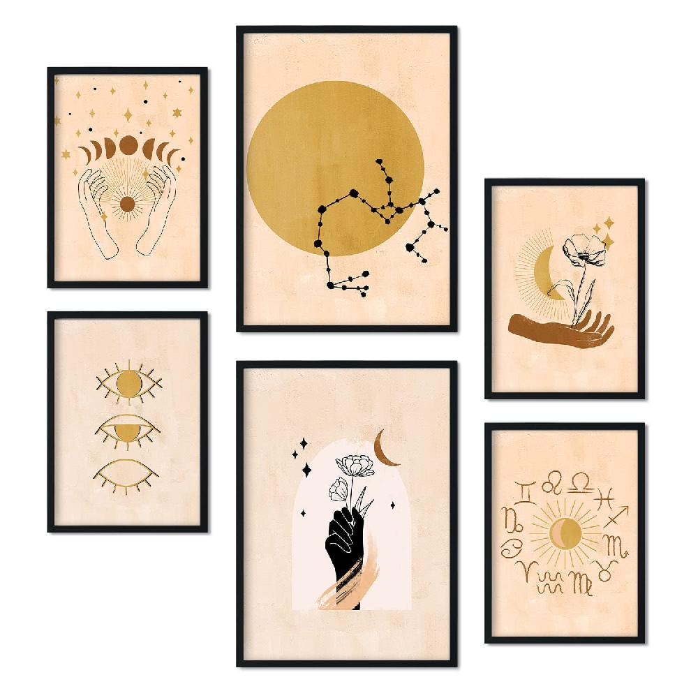 Nacnic Set De 6 Láminas Místico De Estilo Collage