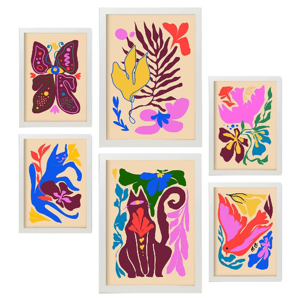 Nacnic Nacnic Set De 6 Láminas Pintorescas De Animales Abstractos