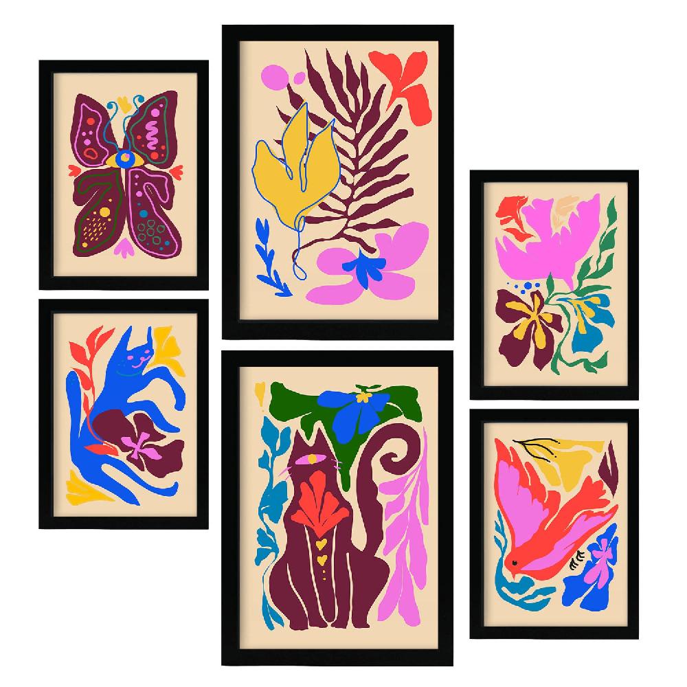 Nacnic Nacnic Set De 6 Láminas Pintorescas De Animales Abstractos