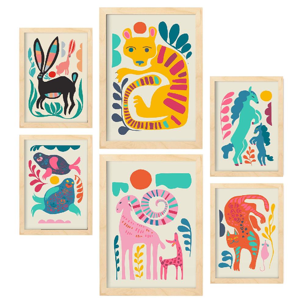 Nacnic Nacnic Set De 6 Láminas Resúmenes De Animales Raza De Linaje 2