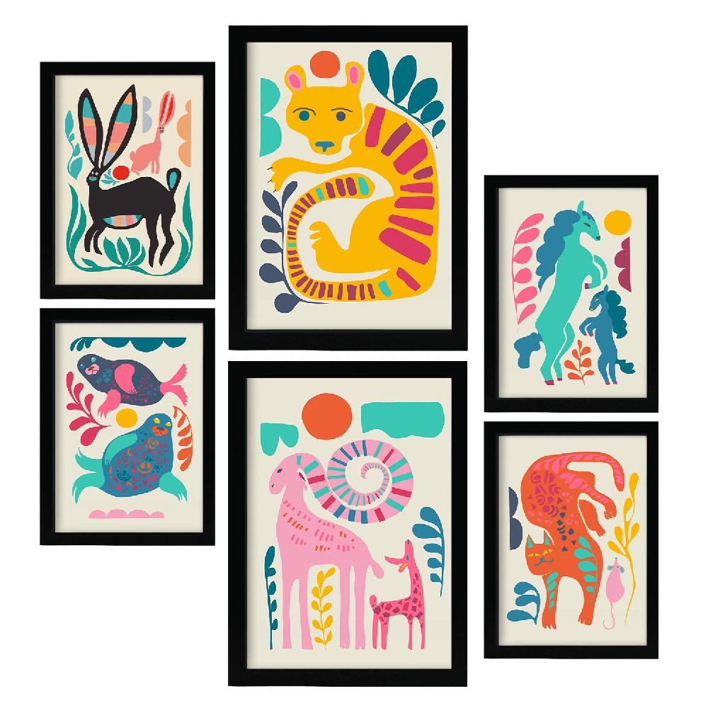 Nacnic Nacnic Set De 6 Láminas Resúmenes De Animales Raza De Linaje 2