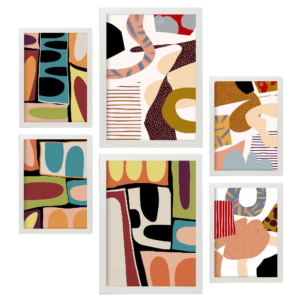 Nacnic Nacnic Set De 6 Posters Resúmenes Coloridos Y Deslumbrantes