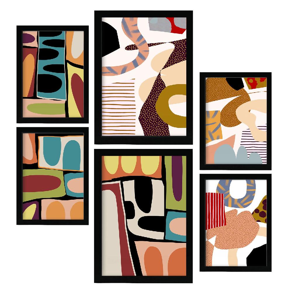 Nacnic Nacnic Set De 6 Posters Resúmenes Coloridos Y Deslumbrantes