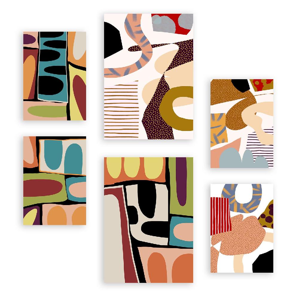 nacnic Nacnic Set de 6 Posters Resúmenes Coloridos y Deslumbrantes