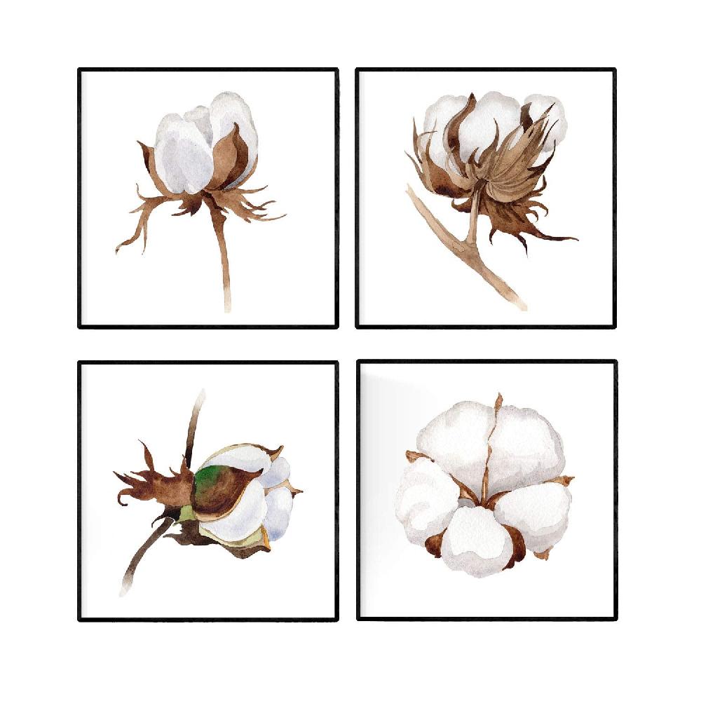 nacnic Set de Cuatro láminas ALGODÓN