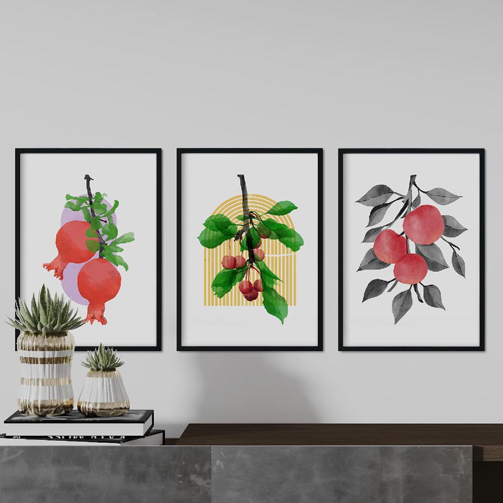 Nacnic Set De Láminas Acuarela De Frutos Rojos