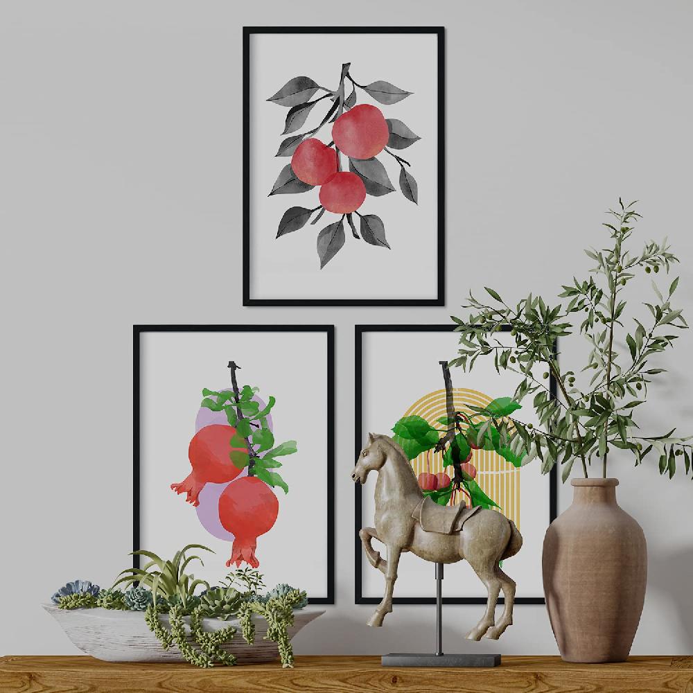 Nacnic Set De Láminas Acuarela De Frutos Rojos