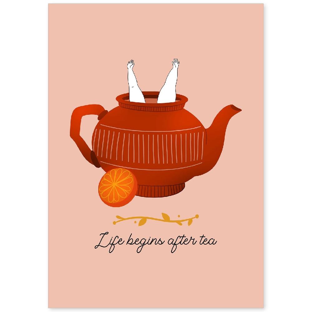 nacnic Set de láminas amantes del té y café