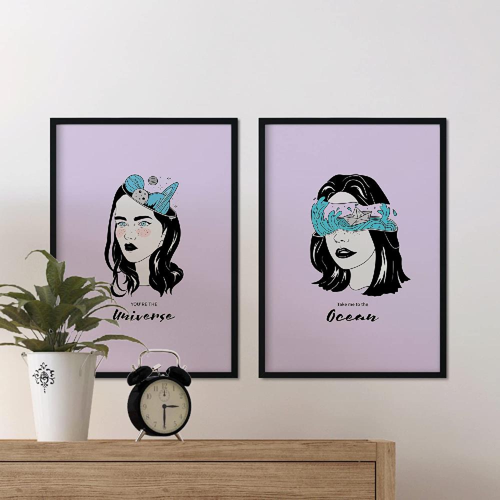 Nacnic Set De Láminas Artísticas De Mujer