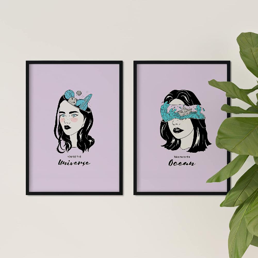 Nacnic Set De Láminas Artísticas De Mujer