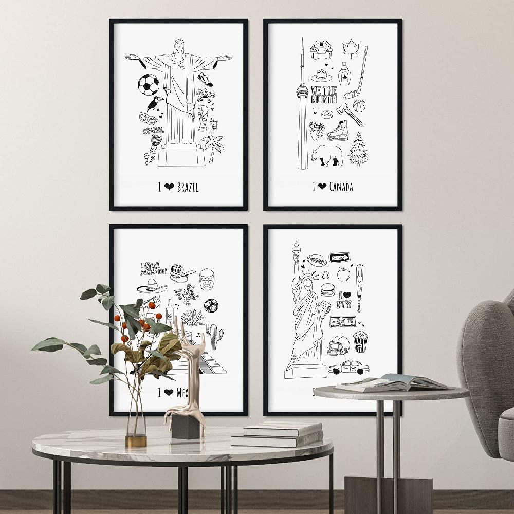 Nacnic Set De Láminas De América Para Viajeros