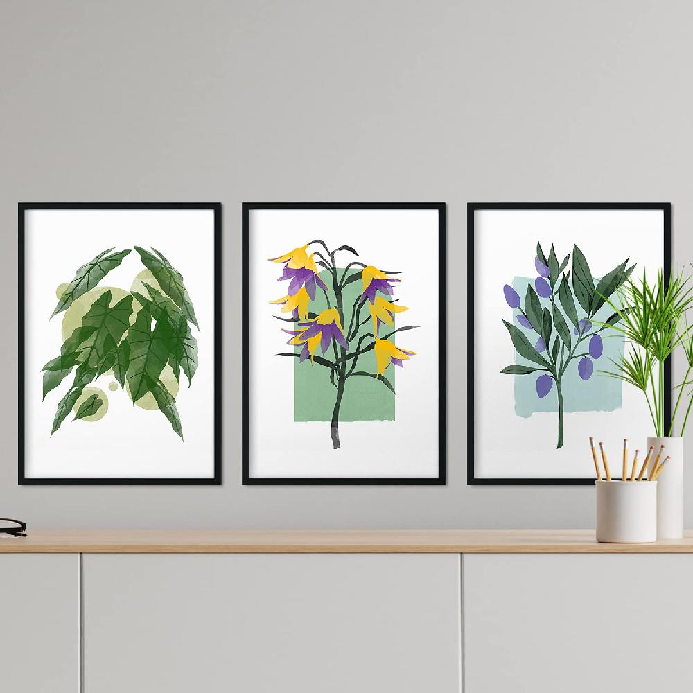 Nacnic Set De Láminas De Flores Acuarela
