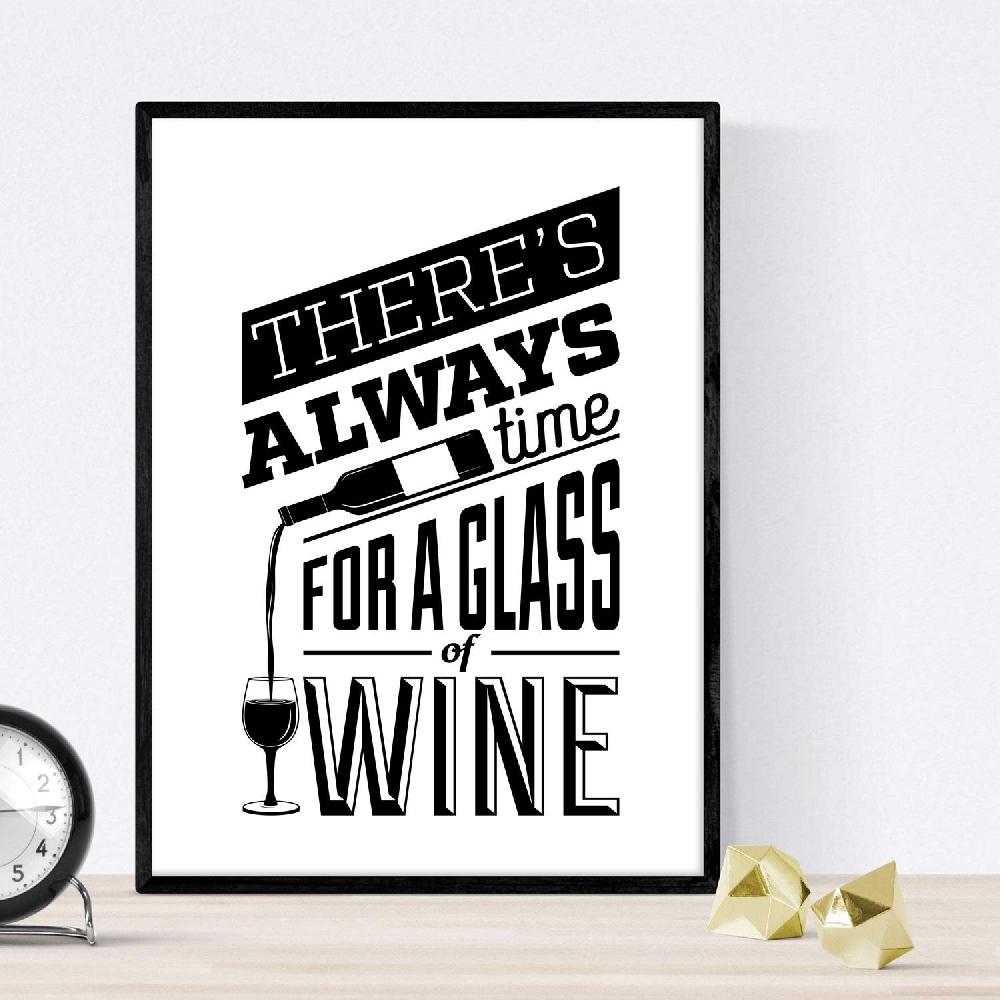 Nacnic Set De Láminas De Vino Blanco Y Negro