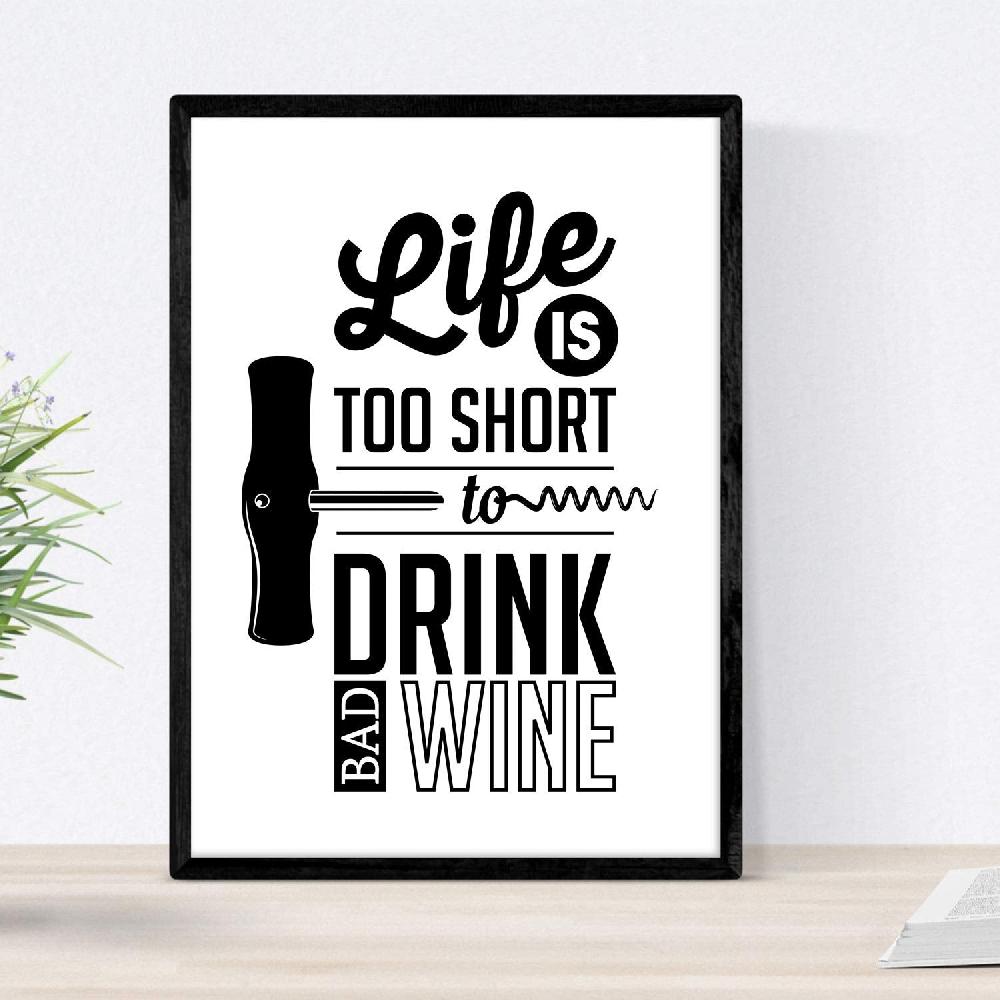 Nacnic Set De Láminas De Vino Blanco Y Negro