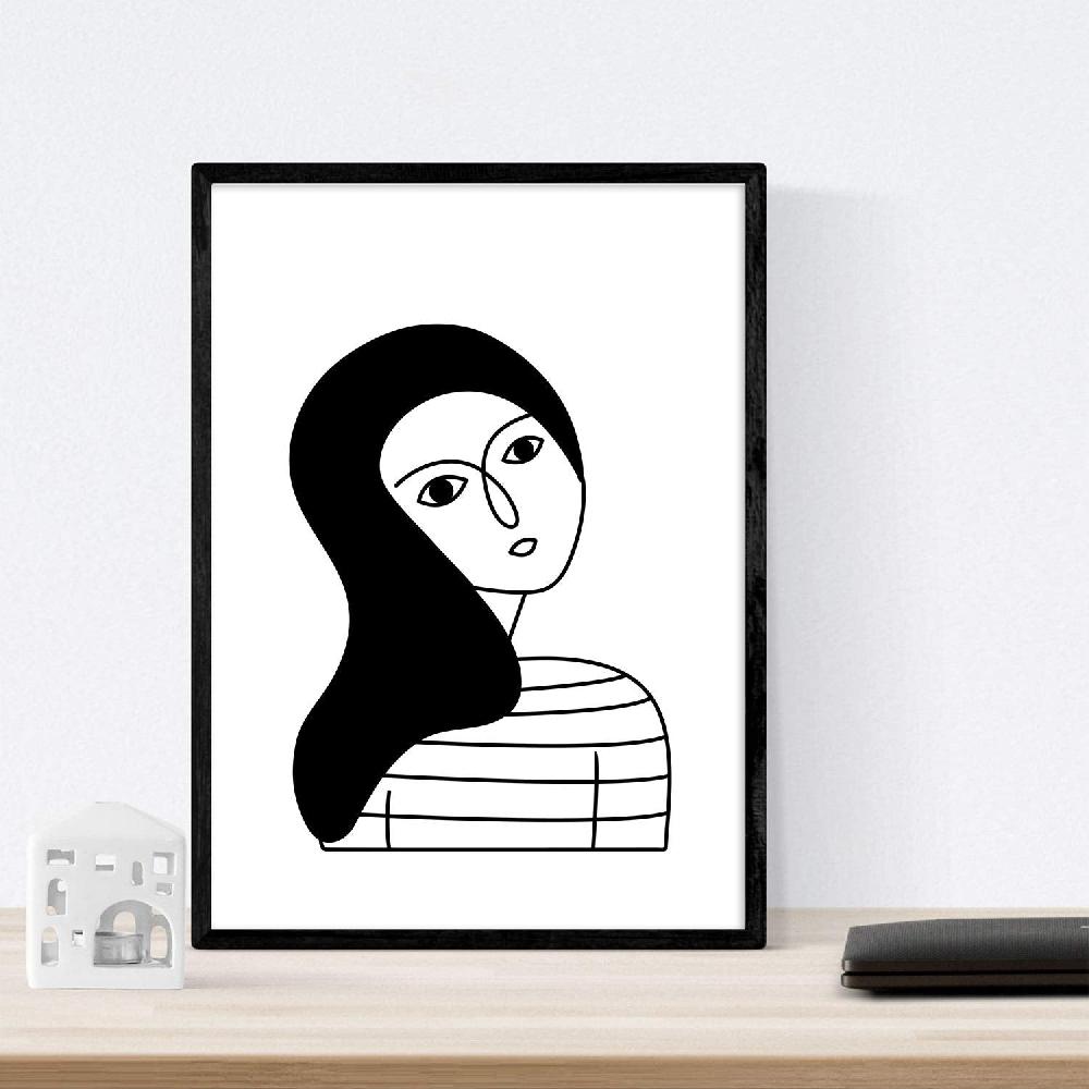 Nacnic Set De Láminas Dibujos De Cuatro Mujeres