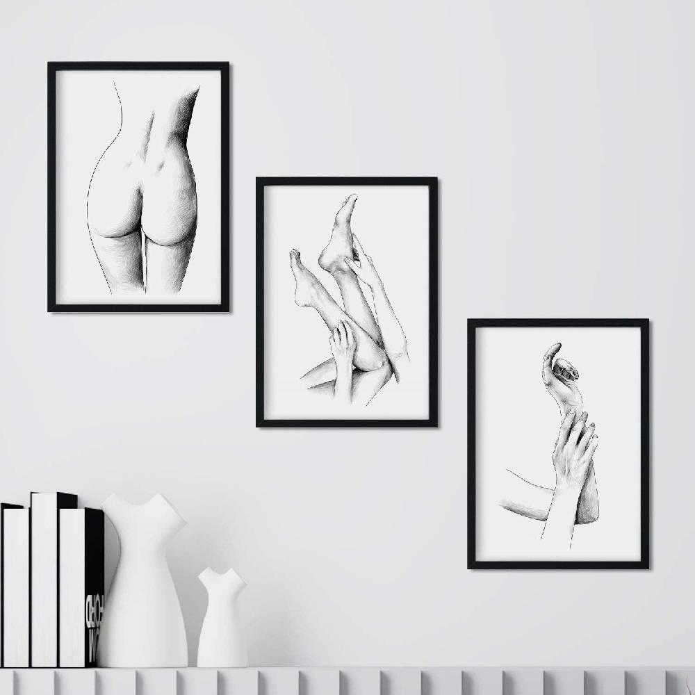 nacnic Set de Láminas Eróticas del Cuerpo Femenino