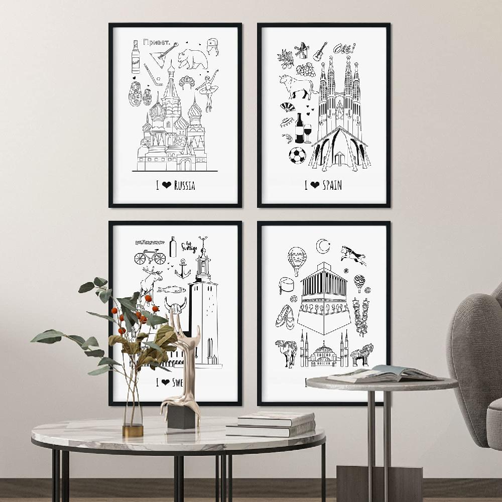 Nacnic Set De Láminas Europa 3 Para Viajeros