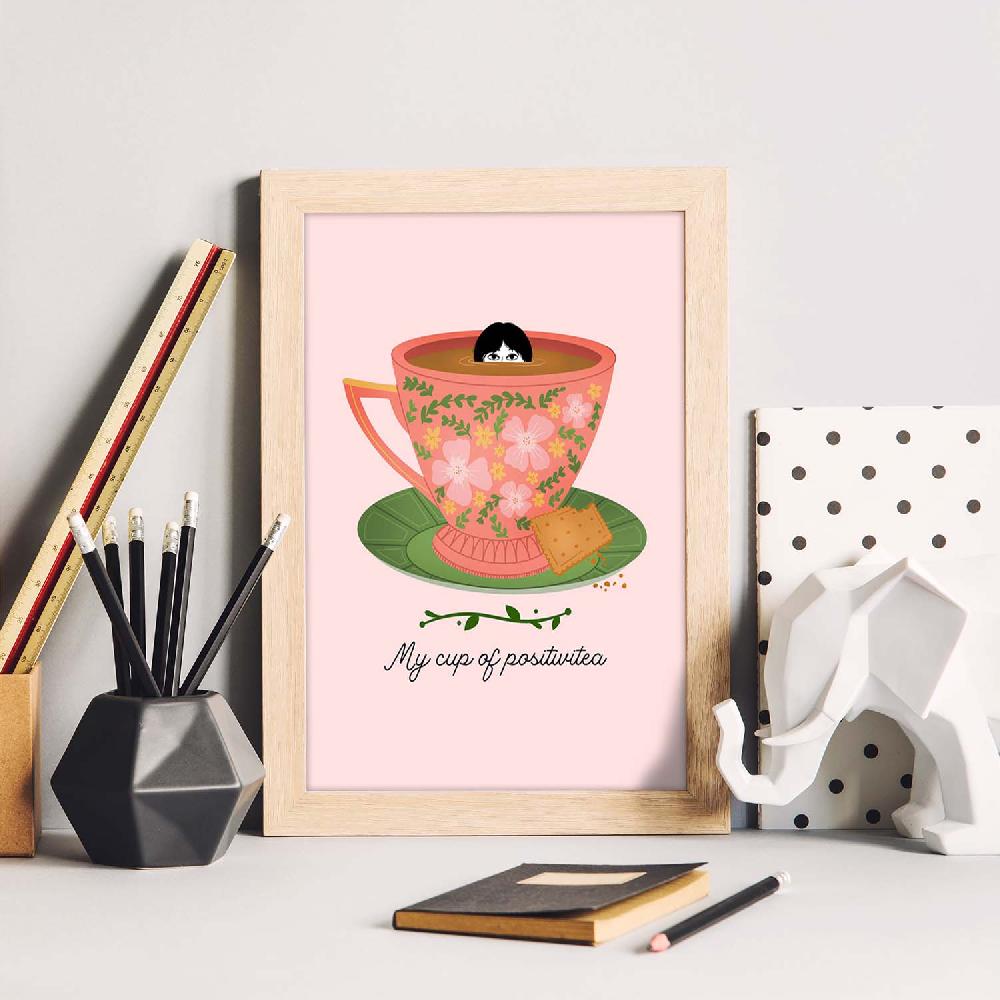 Nacnic Set De Láminas Ilustradas De Té Y Café