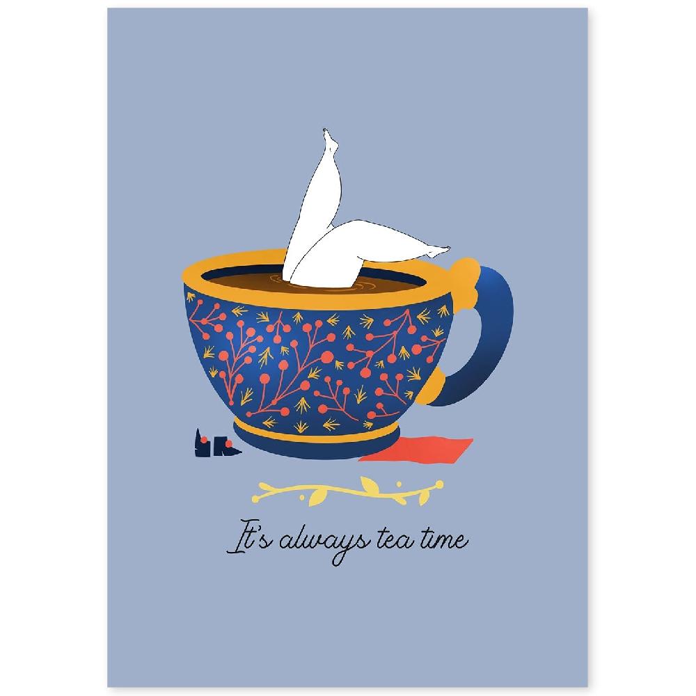 nacnic Set de Láminas Ilustradas de Té y Café