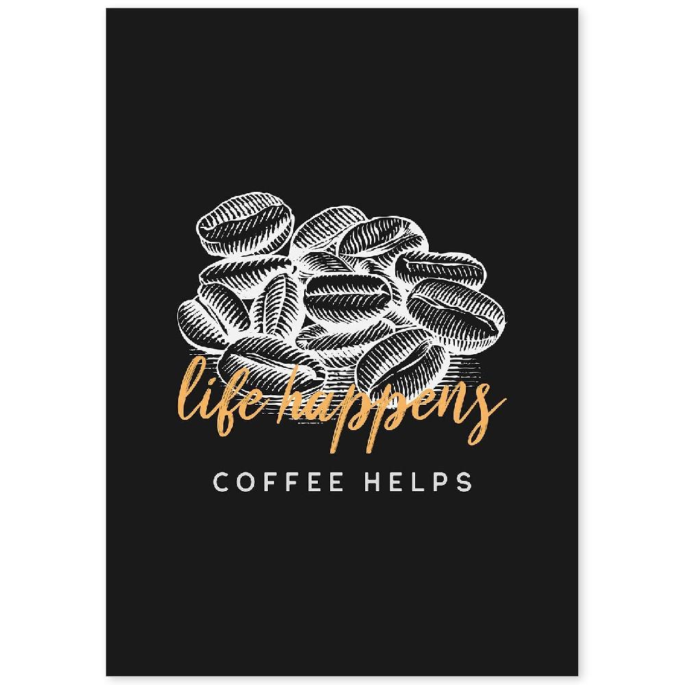 nacnic Set de láminas La vida ocurre el café ayuda