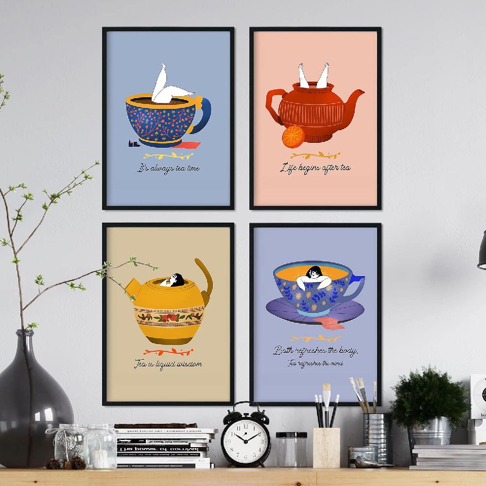 Nacnic Set De Láminas Para Amantes De Té Y Café
