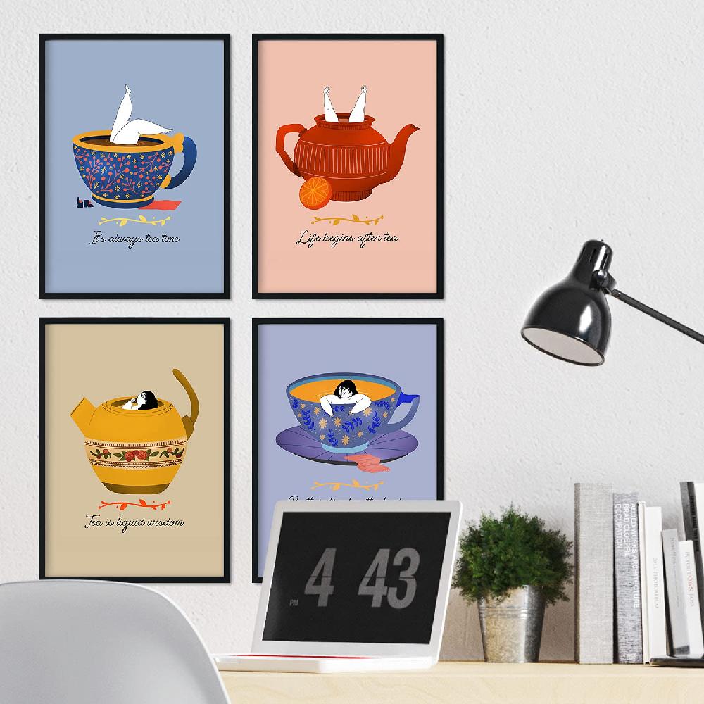 Nacnic Set De Láminas Para Amantes De Té Y Café
