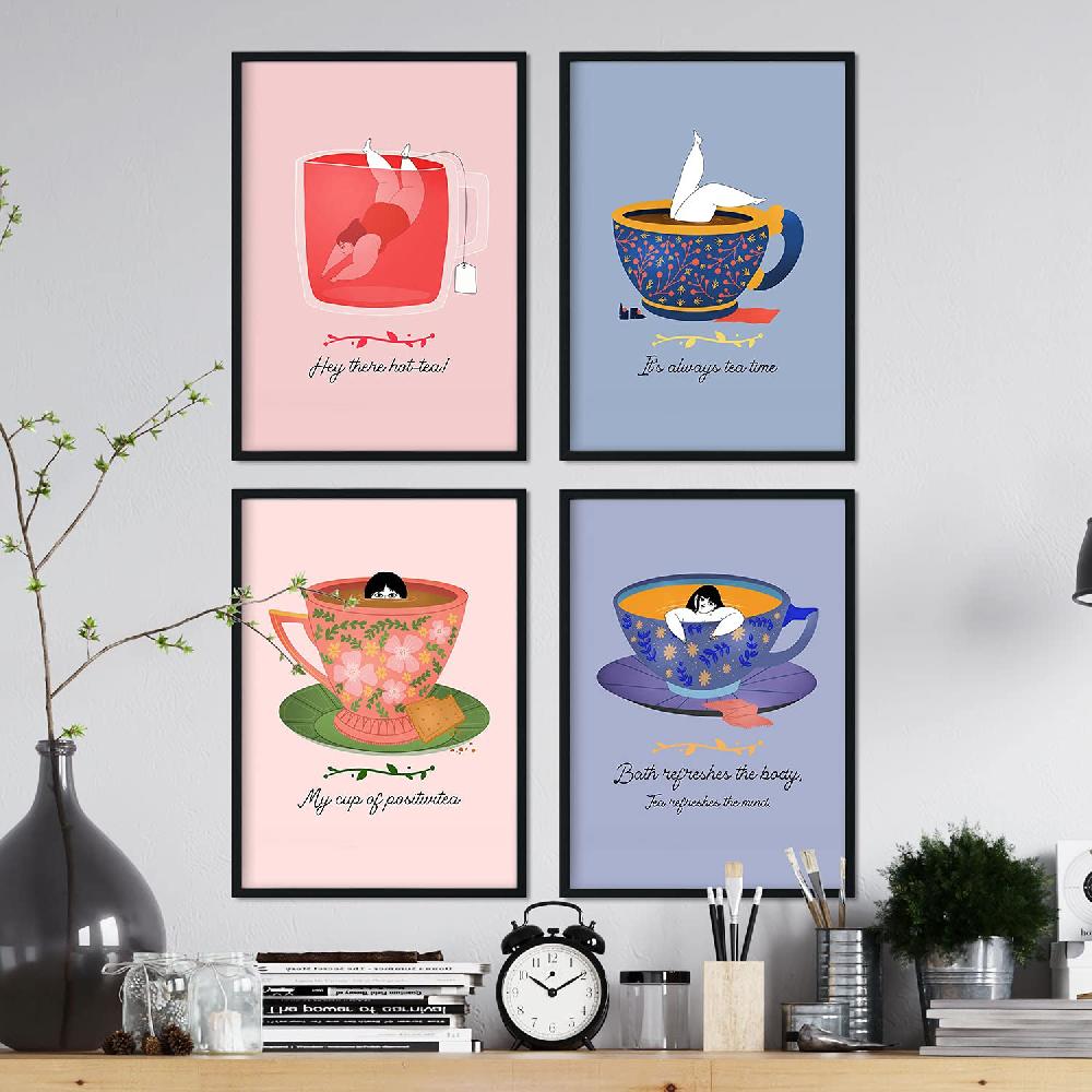 Nacnic Set De Láminas Para Amantes Del Té Y Café