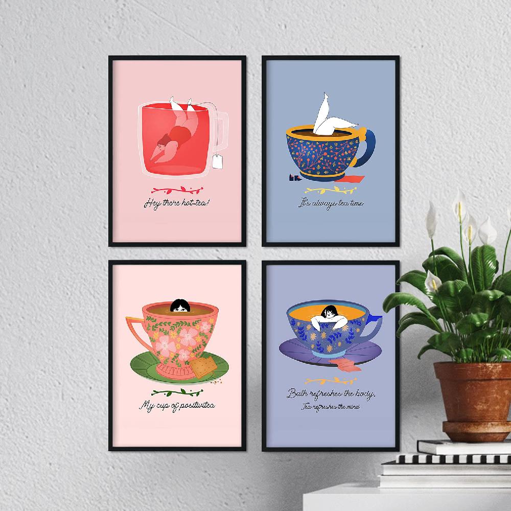 Nacnic Set De Láminas Para Amantes Del Té Y Café