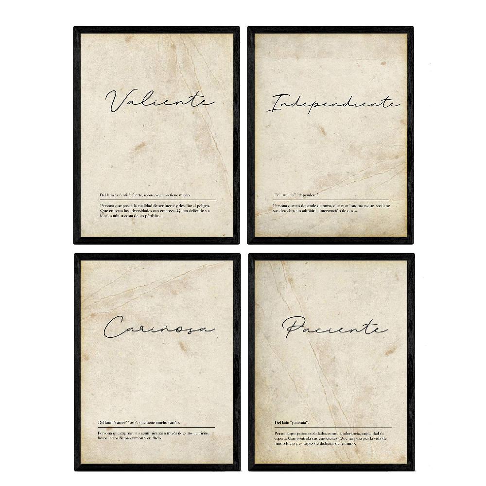 nacnic Set de Láminas Vintage para Pareja Chicas