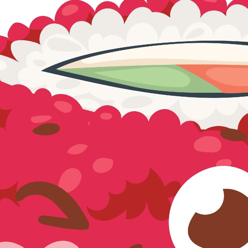 Nacnic Set De Tres Láminas De Sushi