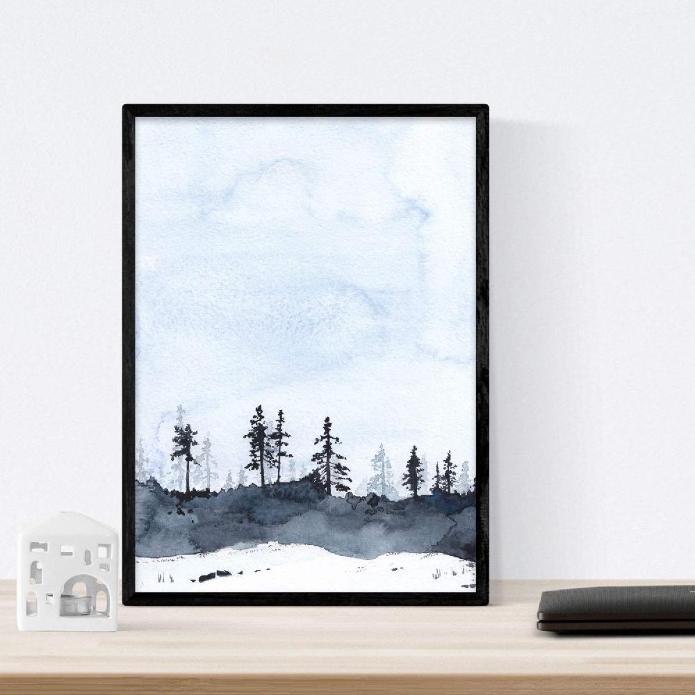 Nacnic Set Láminas Nórdicas Paisaje Nieve