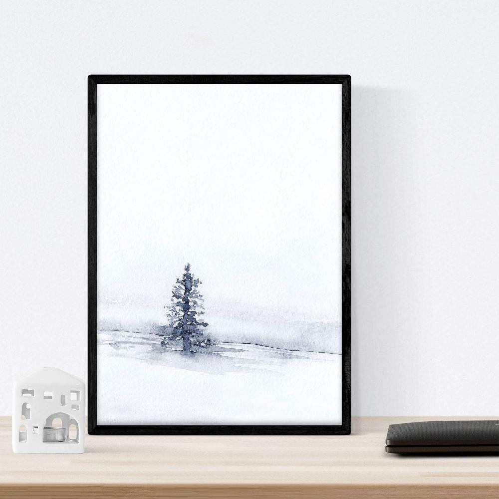 Nacnic Set Láminas Nórdicas Paisaje Nieve