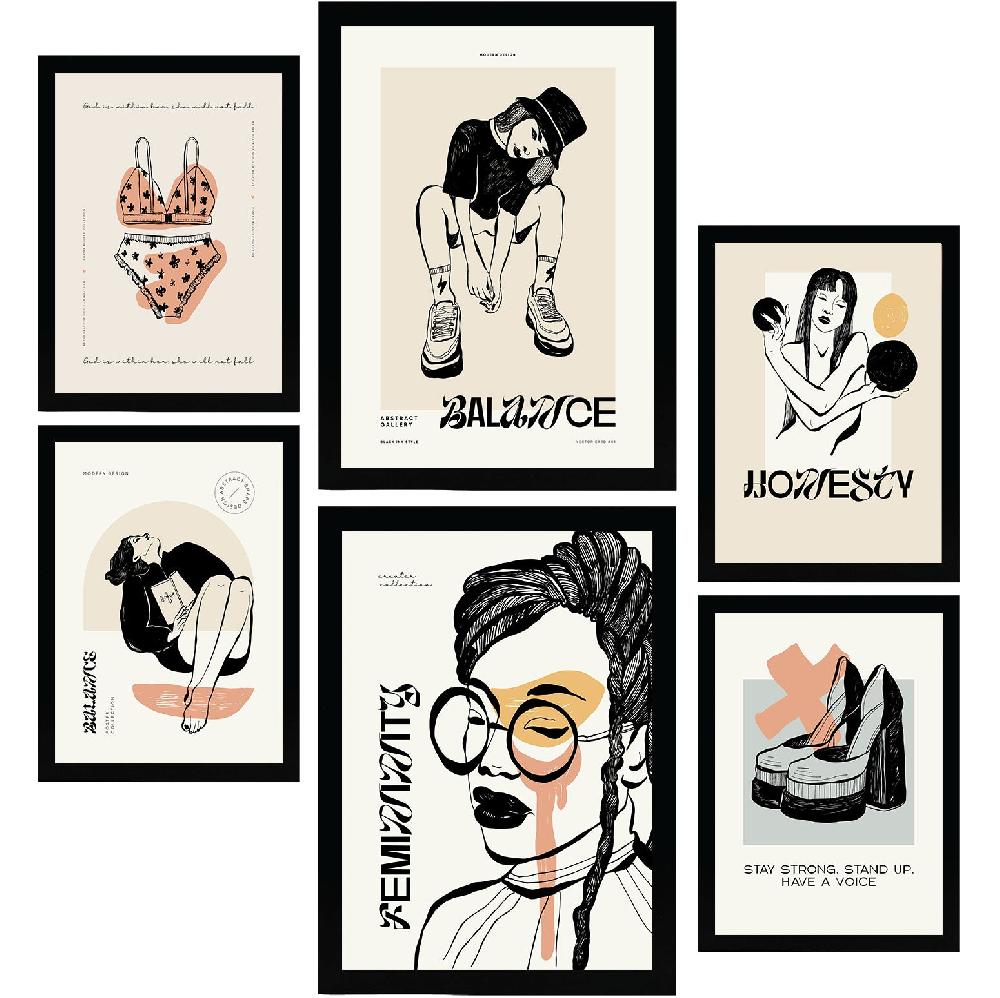 nacnic Thick Black Ink Posters. Balance