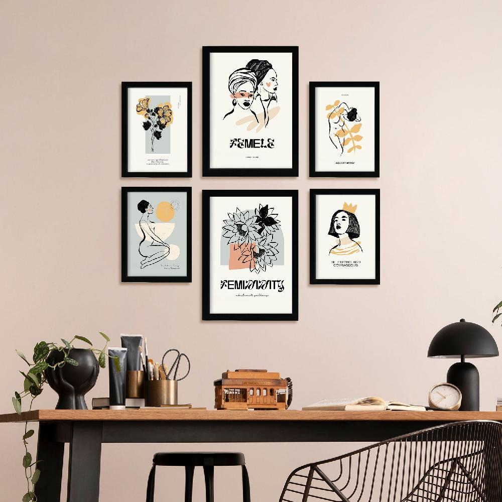 Nacnic Thick Black Ink Posters. Femininity