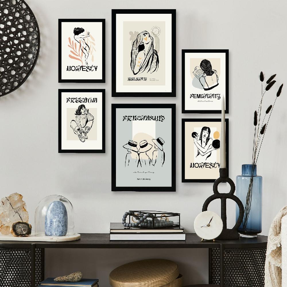 Nacnic Thick Black Ink Posters. Friendship