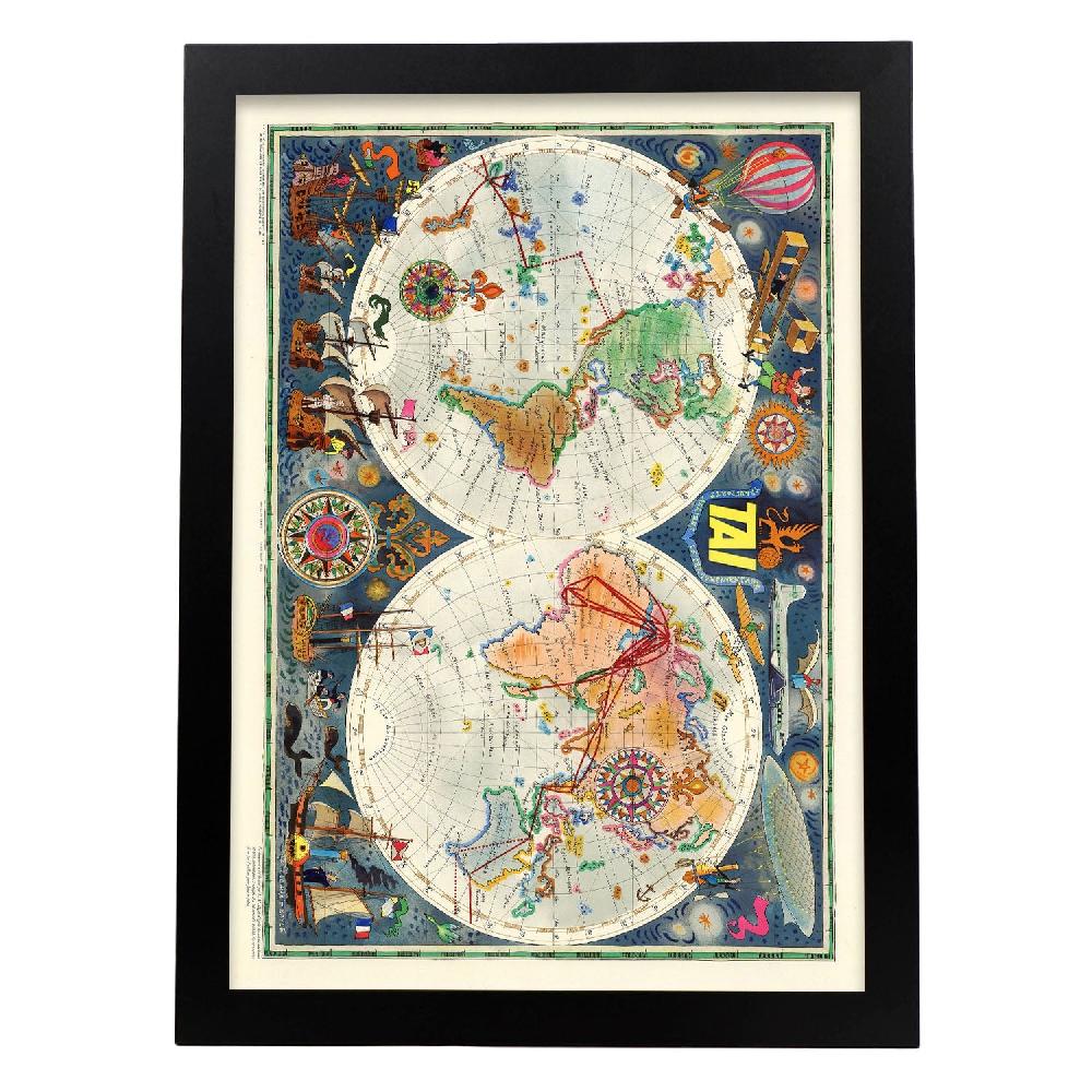 Nacnic TIA-Vintage-airline-poster-world-map