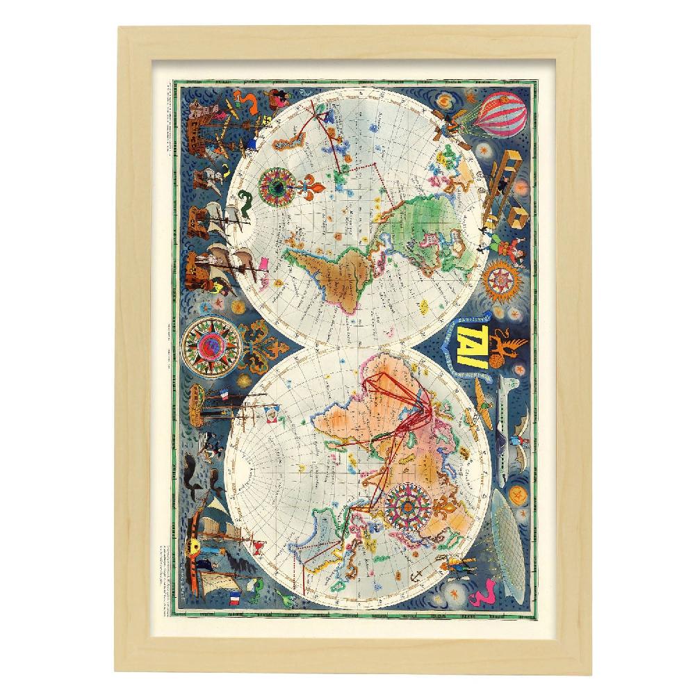 Nacnic TIA-Vintage-airline-poster-world-map