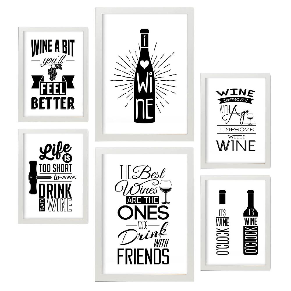 Nacnic Nacnic VINO. Laminas Estética Para Dormitorio