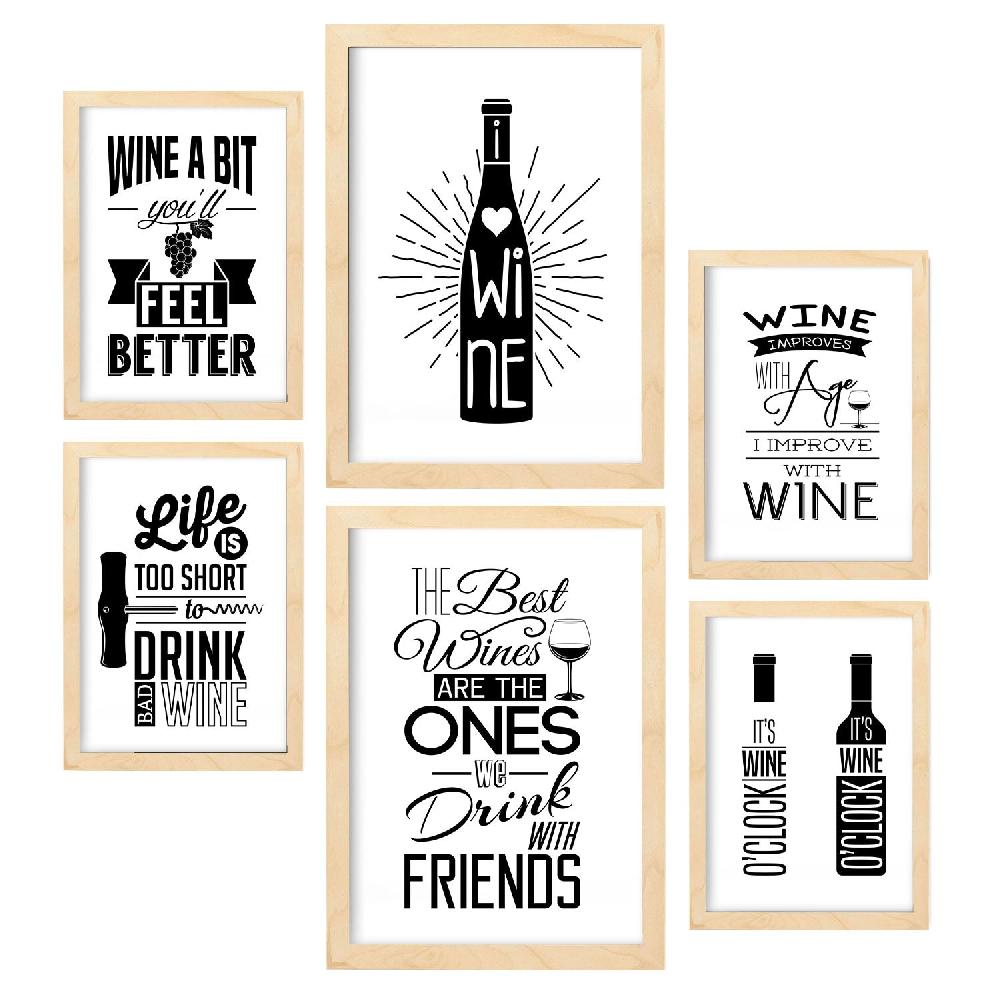 Nacnic Nacnic VINO. Laminas Estética Para Dormitorio